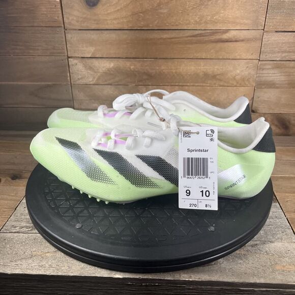 Adidas Mens Size 9 Adizero Sprintstar Cleats Track Green Spark Athletic Shoes - Picture 3 of 10